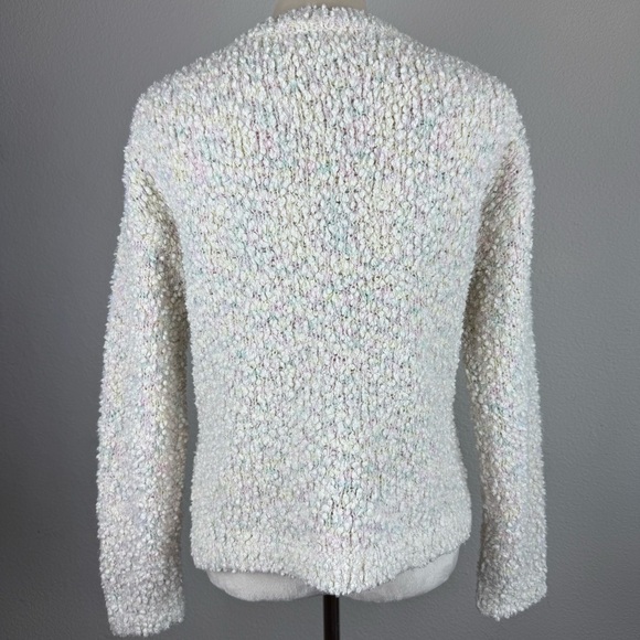 Multi Color Textured Crew Neck Sweater - Picture 5 of 7